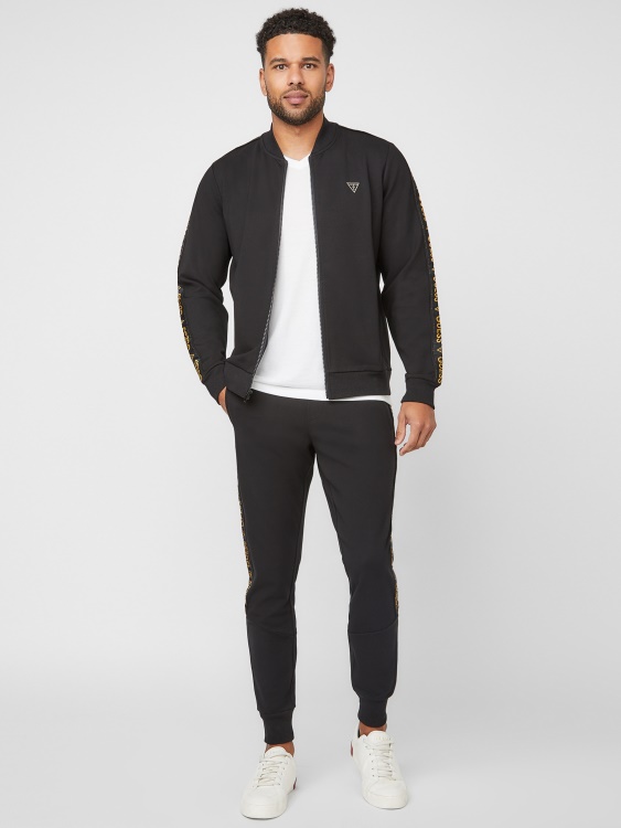 Guess Jet Black Jon Logo Tape Bomber яке