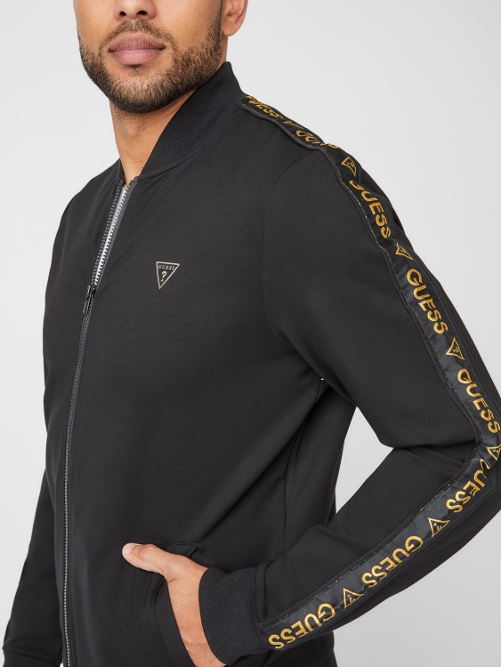 Guess Jet Black Jon Logo Tape Bomber яке