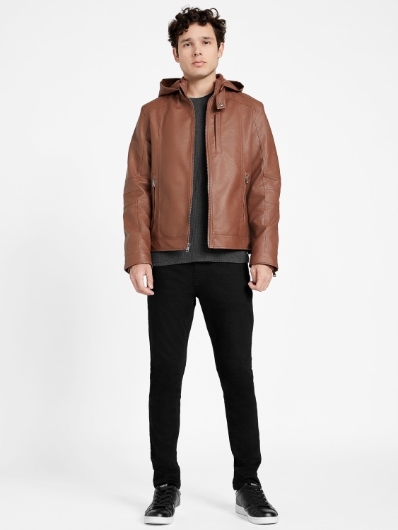 Guess яке от изкуствена кожа Camel Roney