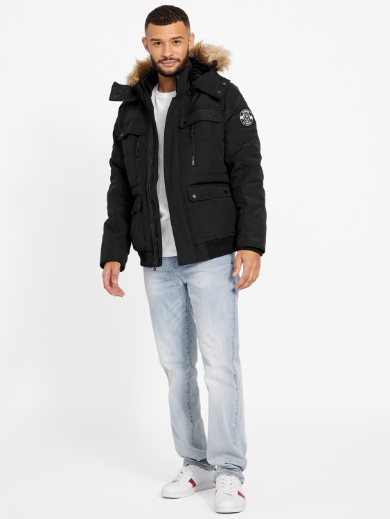джет черно Guess Puffer яке Dustin