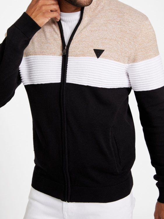 Eco Luke фалшив пуловер с цип препечено тъмнокафяво мултипредложение