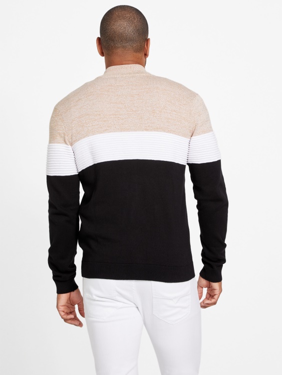 Eco Luke фалшив пуловер с цип препечено тъмнокафяво мултипредложение