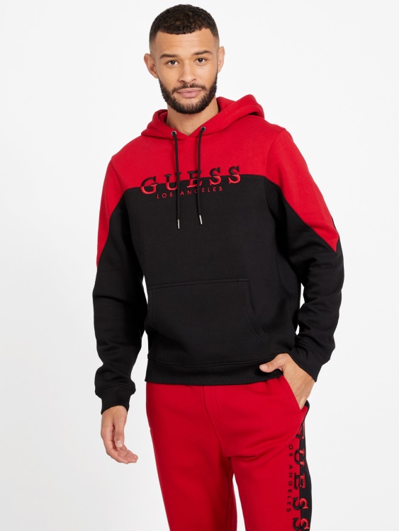 Eco Marcus лого Hoodie Guess Varsity червено