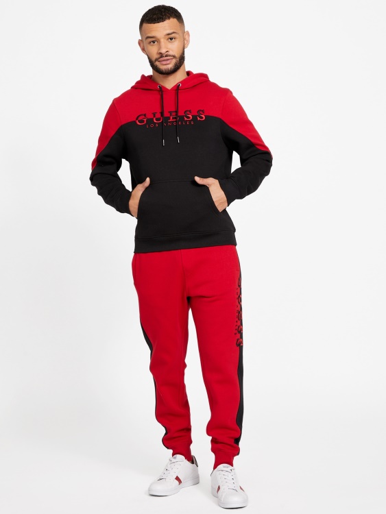 Eco Marcus лого Hoodie Guess Varsity червено
