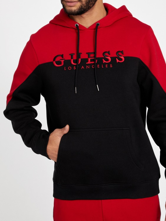 Eco Marcus лого Hoodie Guess Varsity червено