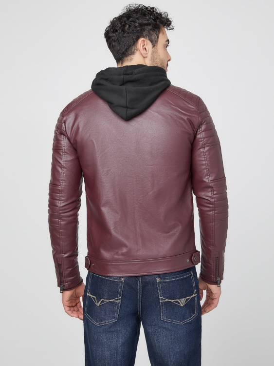 Guess яке Daniel от изкуствена кожа Marmont червено