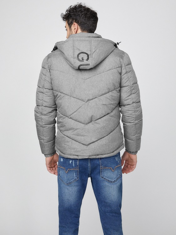 светло меланжово сиво шушляково яке Guess