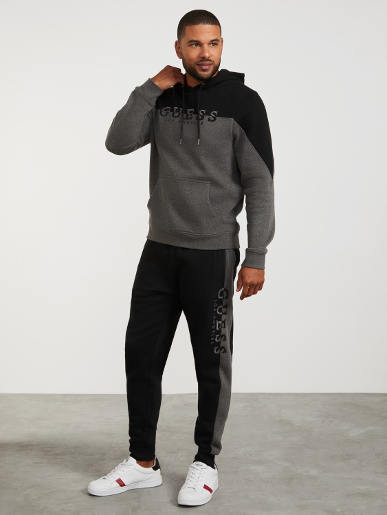 Guess Jet Black Eco Marcus Logo Joggers