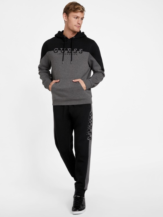 Guess Jet Black Eco Marcus Logo Joggers