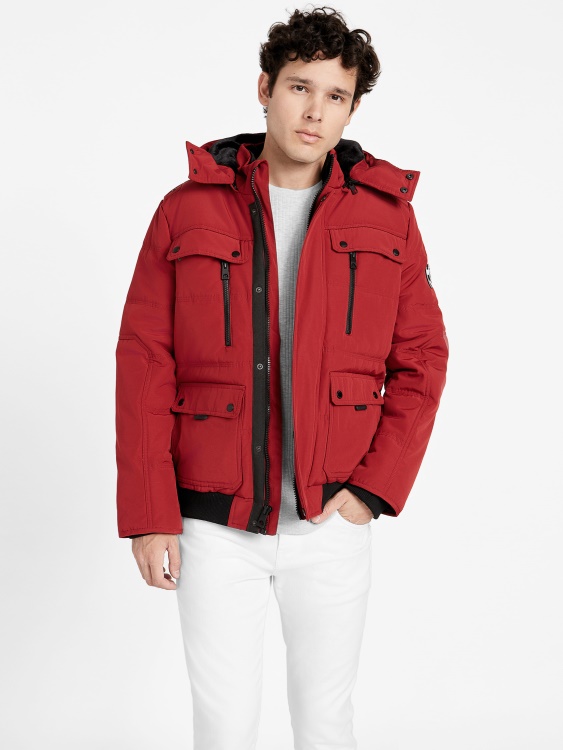 червено ноар дъстин пуф яке Guess