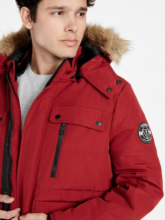 червено ноар дъстин пуф яке Guess