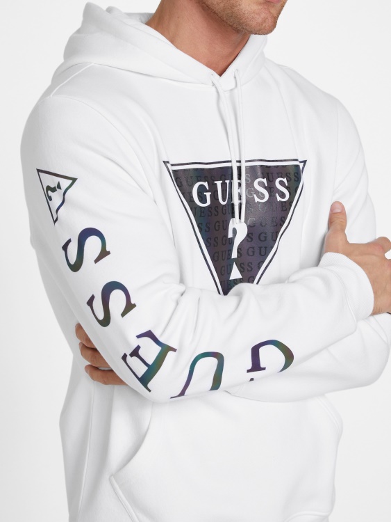 суичър с лого на Trent Guess чисто бял