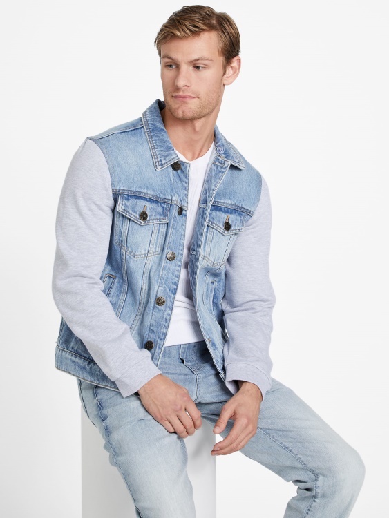 дънково яке с качулка Guess Reese