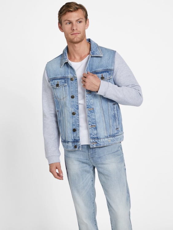 дънково яке с качулка Guess Reese