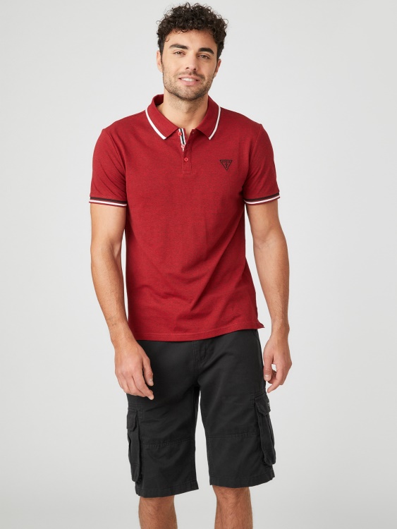 Guess Richie Polo Varsity Red Multi