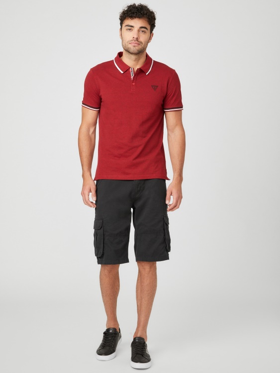 Guess Richie Polo Varsity Red Multi