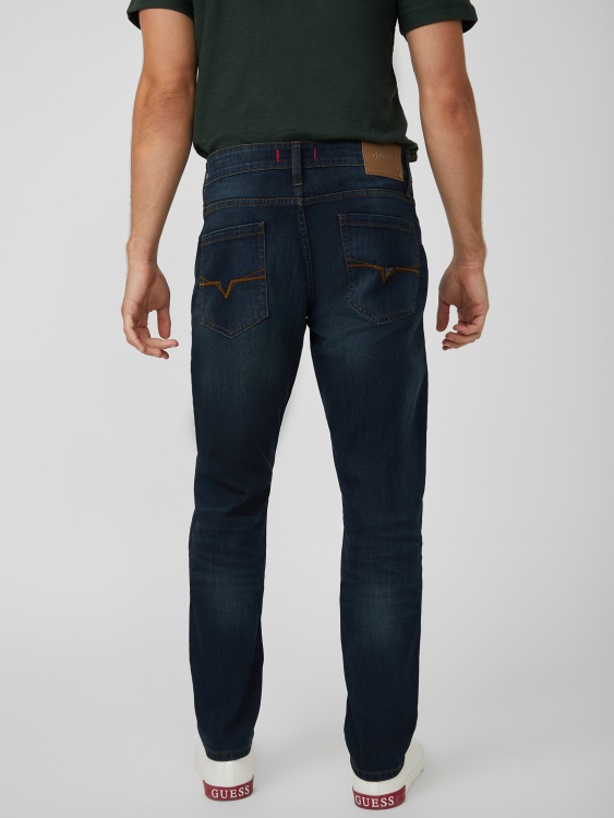 Guess Halsted заострени тънки дънки тъмно пране