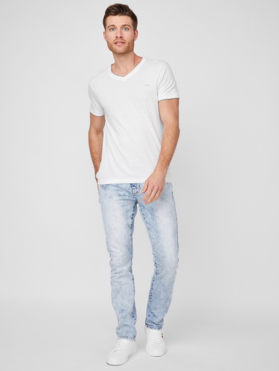 нови леки изпирани тънки заострени дънки Guess