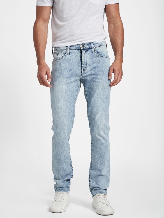 леки изпрани модерни тесни дънки Guess Avalon