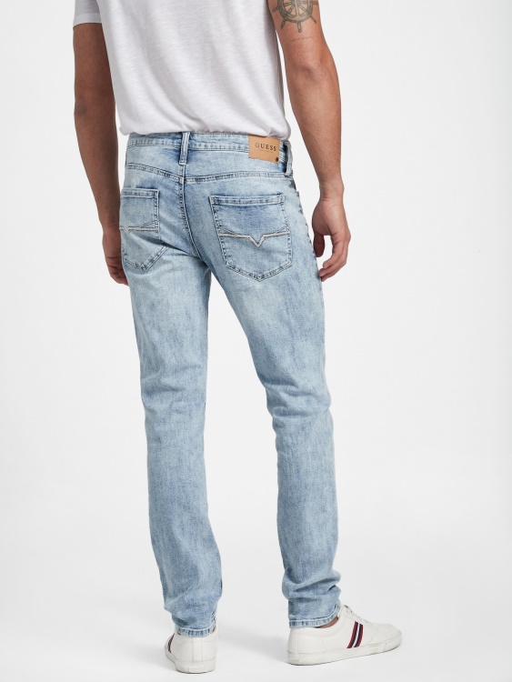 леки изпрани модерни тесни дънки Guess Avalon
