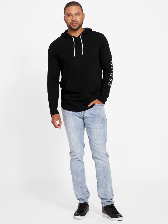 Margo Waffle Hoodie Guess Jet Black