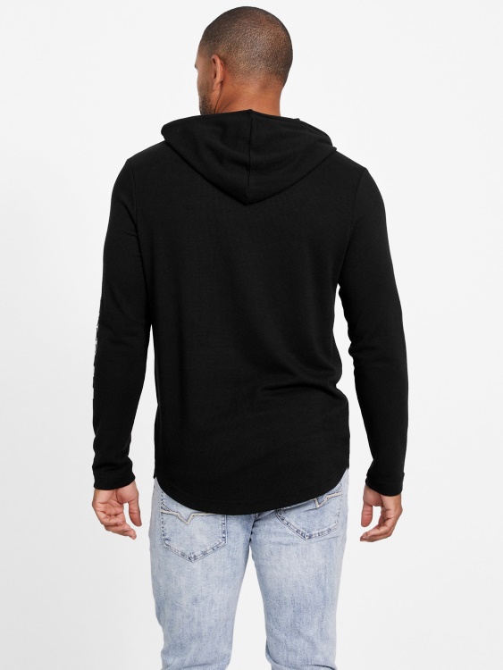 Margo Waffle Hoodie Guess Jet Black