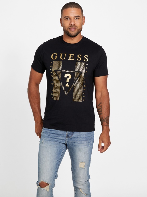 Guess тениска с кръгло деколте с лого Kwes