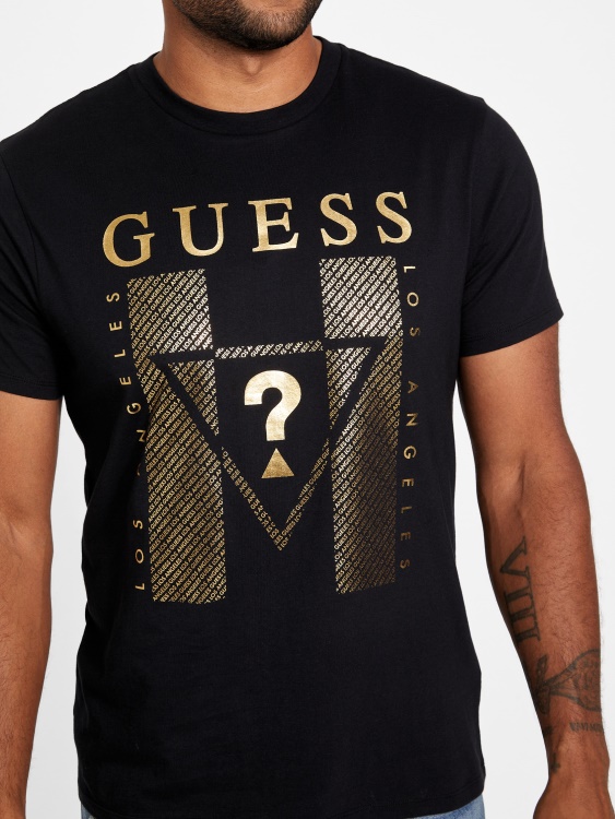 Guess тениска с кръгло деколте с лого Kwes