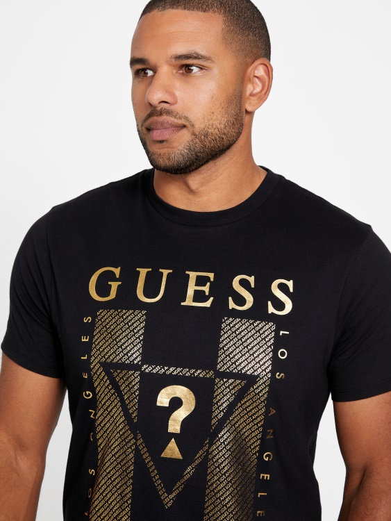 Guess тениска с кръгло деколте с лого Kwes