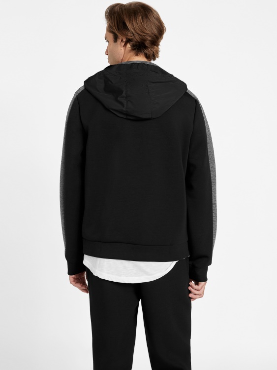 Guess Jet Black Benson Scuba яке с цип с макет на вратата