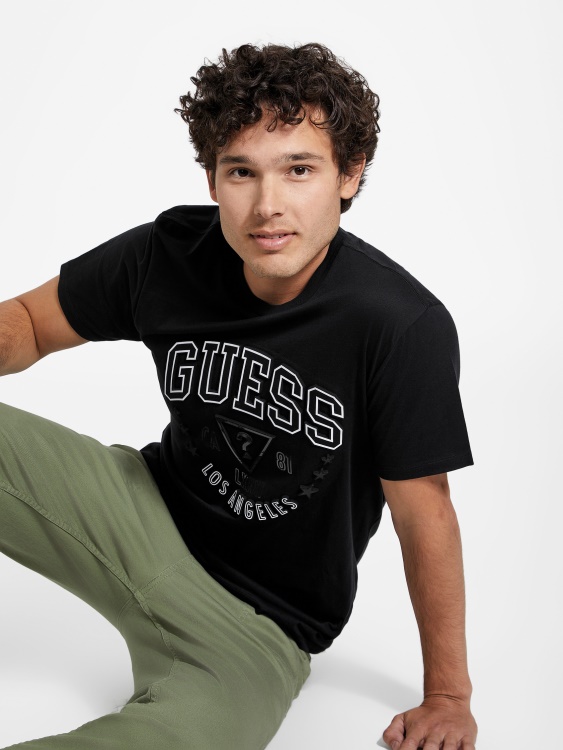 маратонски обувки Guess Eco Sammo Logo Jet Black