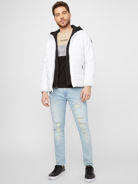 Guess True бяло пухено яке Hampton