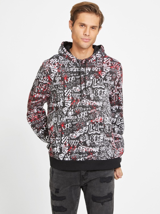 Eco Jael Hoodie Jet Black Guess