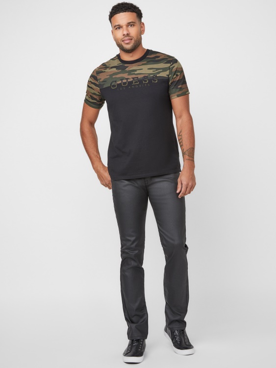 Camo Davion Color-block Logo Tee Guess