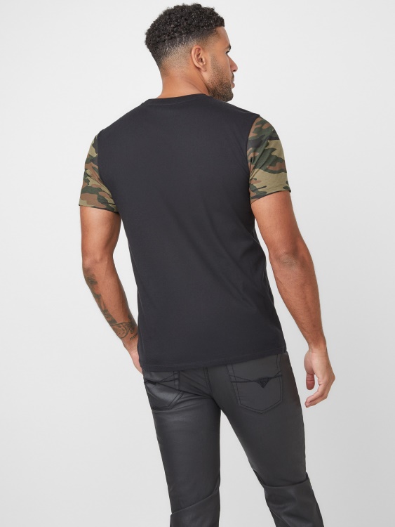Camo Davion Color-block Logo Tee Guess