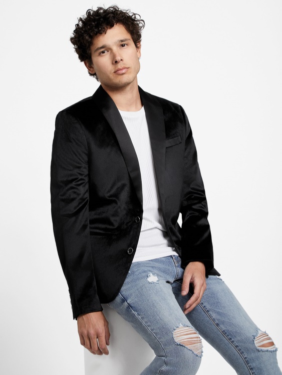 кадифен блейзър Raul Guess Jet Black