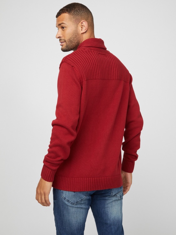 пуловер с шал червен ноар Guess