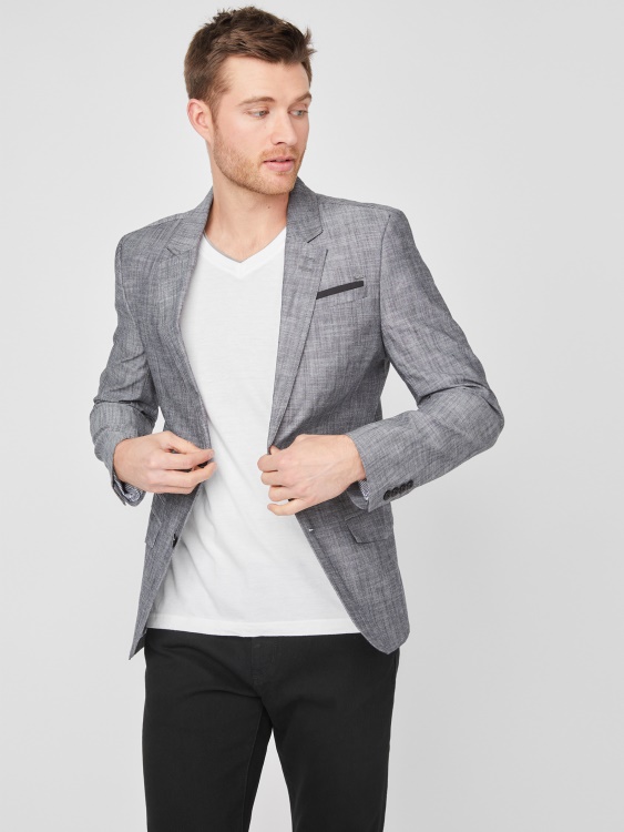 блейзър Sanders Chambray Guess Jet Black