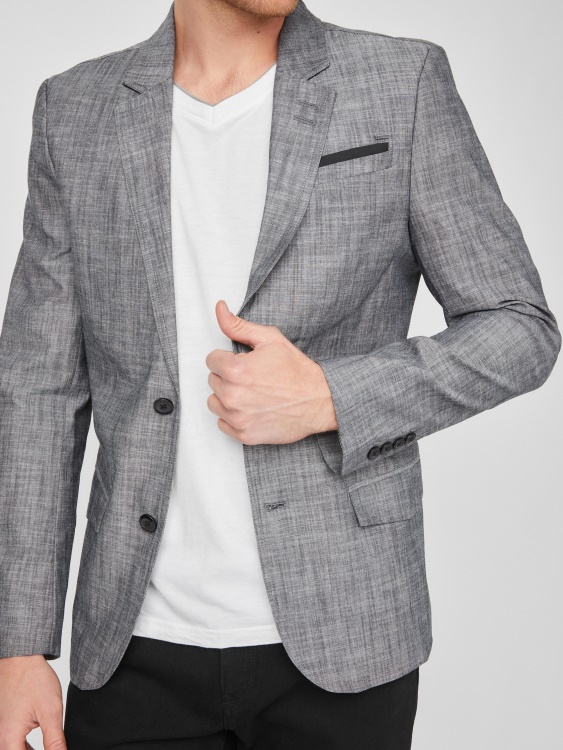 блейзър Sanders Chambray Guess Jet Black