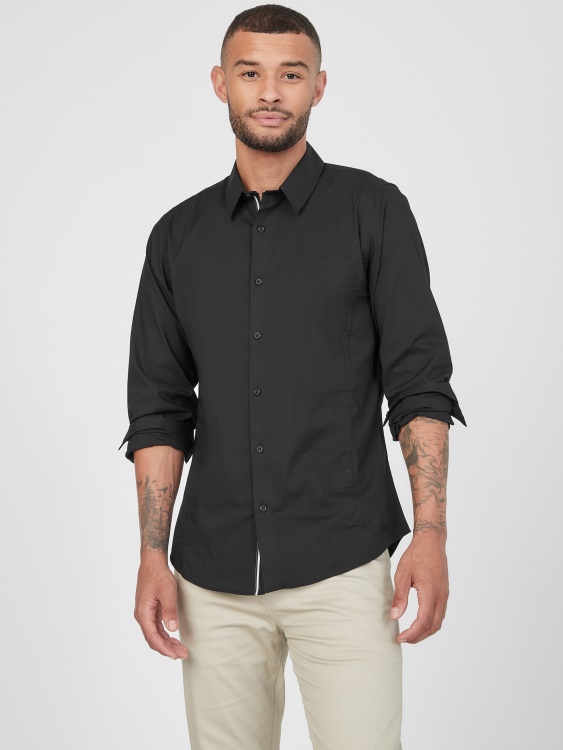Riza Guess Jet Black Damon Poplin