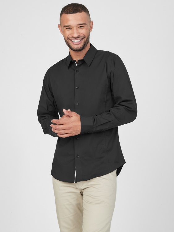 Riza Guess Jet Black Damon Poplin