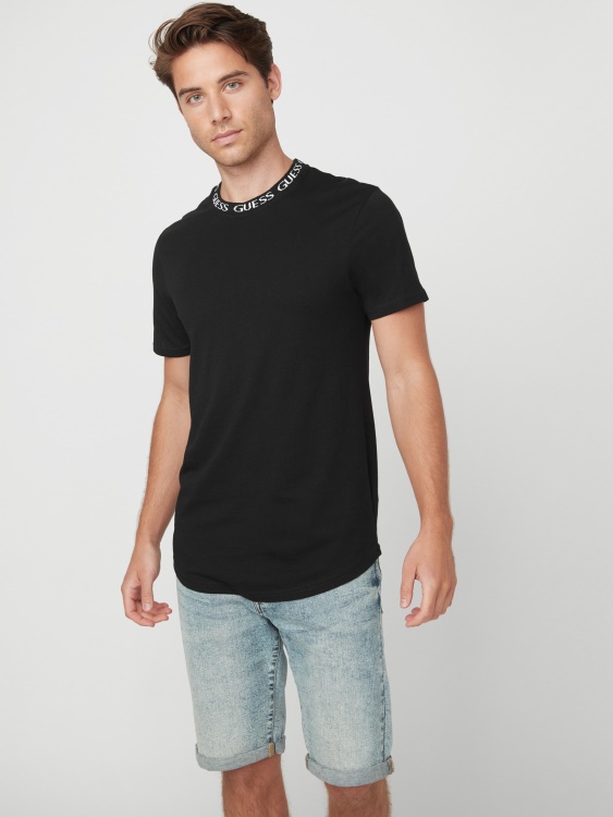 джет черно лого Рони Crewneck Guess