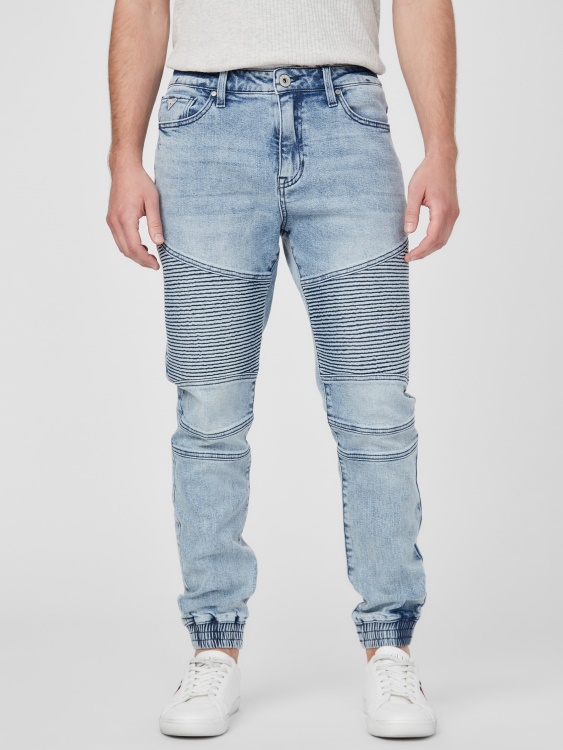Guess Acid Wash Remi Moto Jean Joggers