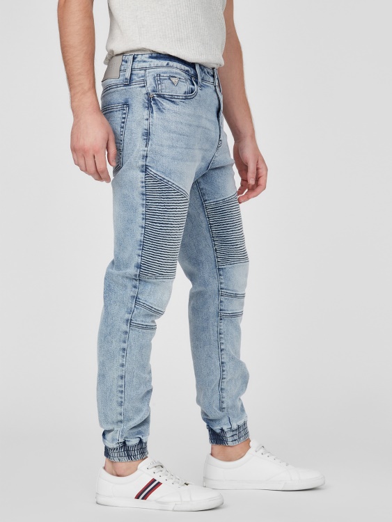 Guess Acid Wash Remi Moto Jean Joggers