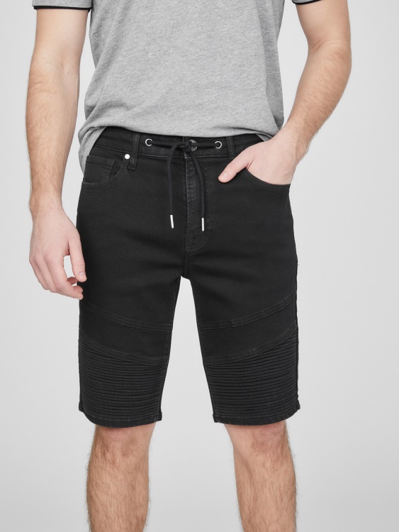 Guess Black Wash Bradley мото деним шорти