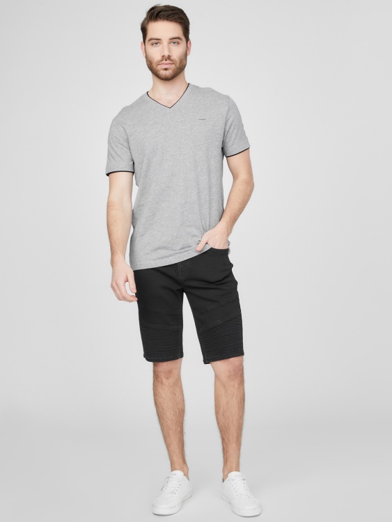 Guess Black Wash Bradley мото деним шорти