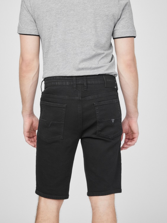 Guess Black Wash Bradley мото деним шорти
