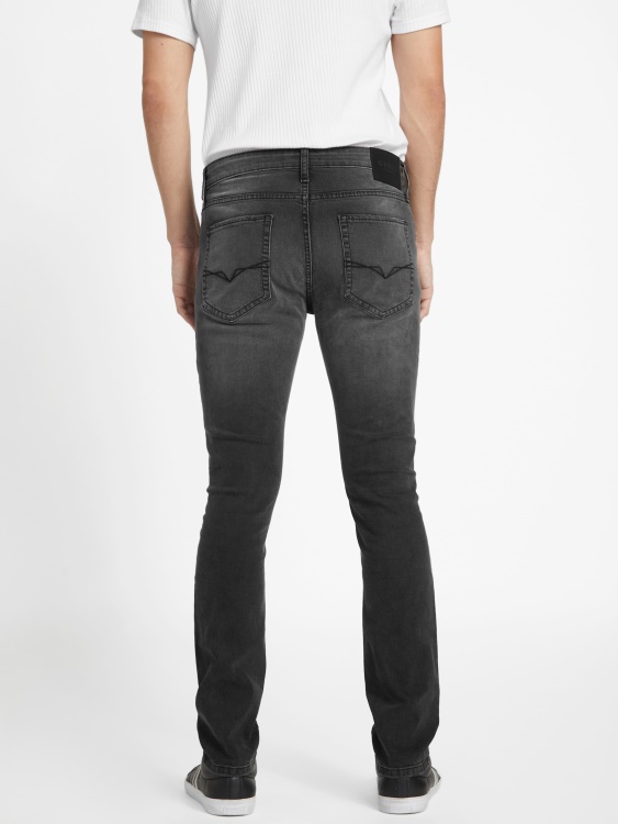 Guess Eco Liam тесни дънки черни унищожи