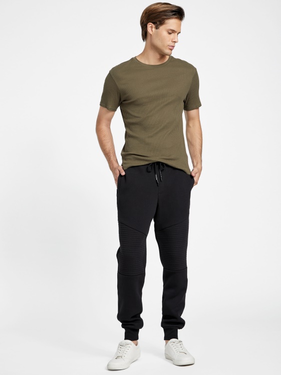 Marlon Moto Joggers Jet Black Guess
