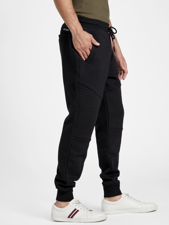 Marlon Moto Joggers Jet Black Guess